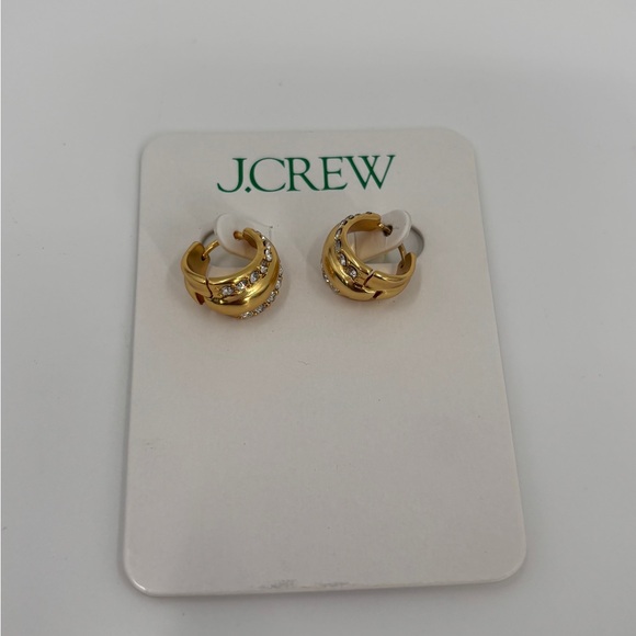 J.Crew Pavé crystal hoop earrings - Picture 3 of 4